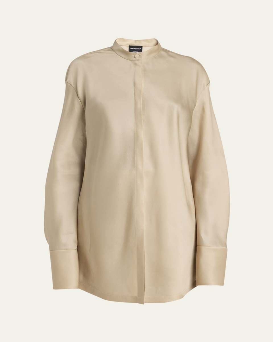 Organdy Button Down Blouse